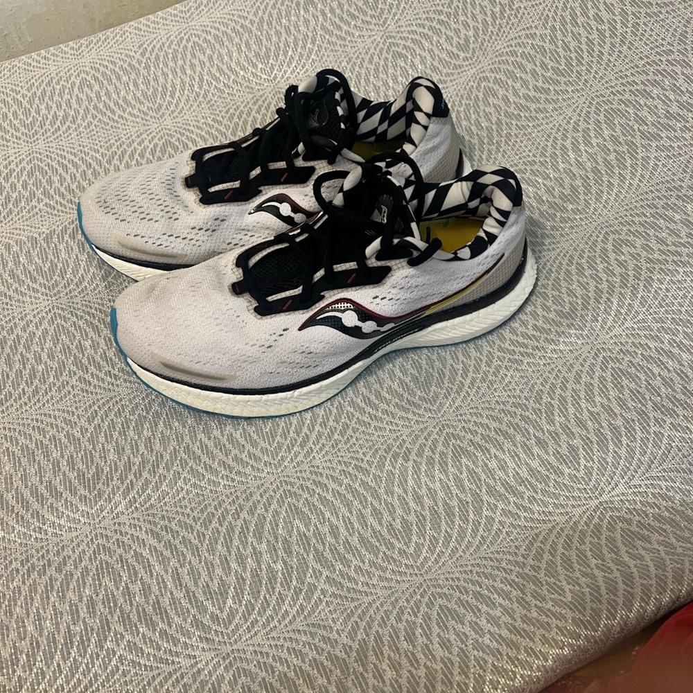 Saucony White and Black Athletic Sneakers